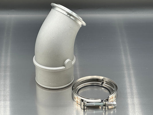 IDI V Band Turbo Intake Aluminum 45 Deg Elbow