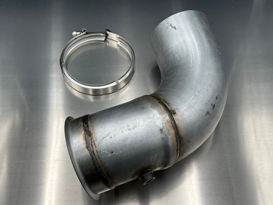 IDI 5" Down Pipe for below frame with bung