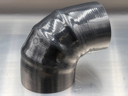 IDI Pro Series 5.5" x 5" 90 Deg Intake Boot - HD Reinforced 6 Ply Silicone Hump Hose Coupler with Steel Ring Support