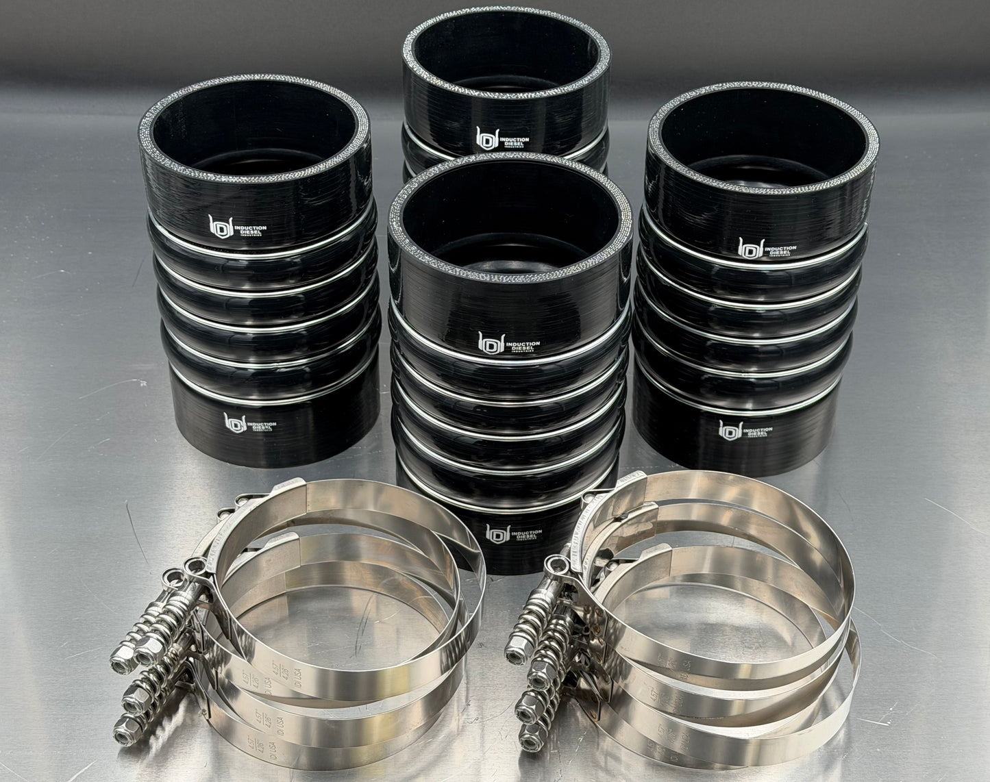 IDI Pro Series 6 Ply Enhanced Braided HD CAC 4" x 7" Hose Coupler Kit